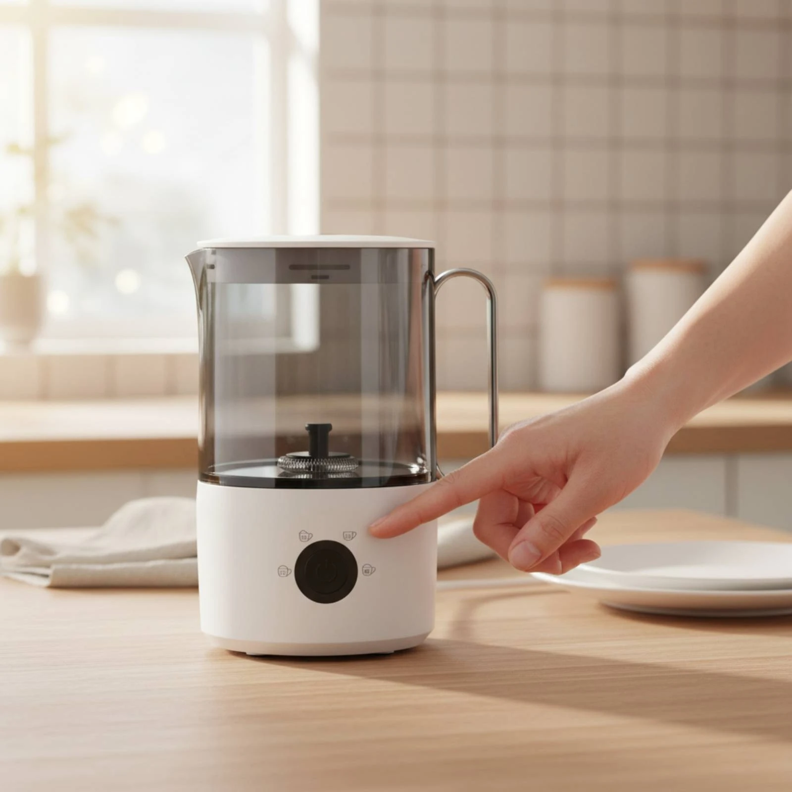 Electric Milk Frother Central Whisk Milk Foam Appliance Frothing Jug Fill Lines Countertop Appliance Easy to Use
Electric Milk Frother Central Whisk Milk Foam Appliance Frothing Jug Fill Lines Countertop Appliance Easy to Use