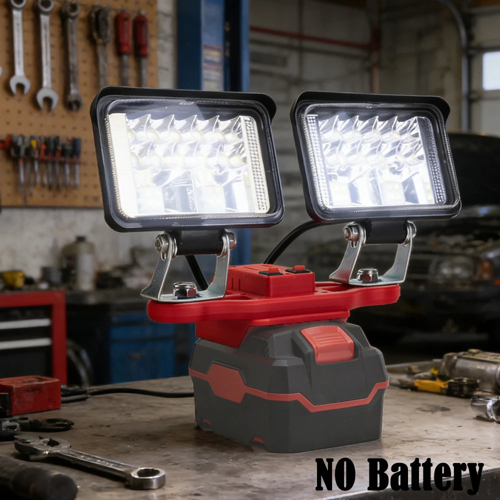 Cordless Dual-Head LED Work Light for PARKSIDE X20V BatteriesW/USB Fast Charging Output Portable Light for Jobsite Camping
Cordless Dual-Head LED Work Light for PARKSIDE X20V BatteriesW/USB Fast Charging Output Portable Light for Jobsite Camping