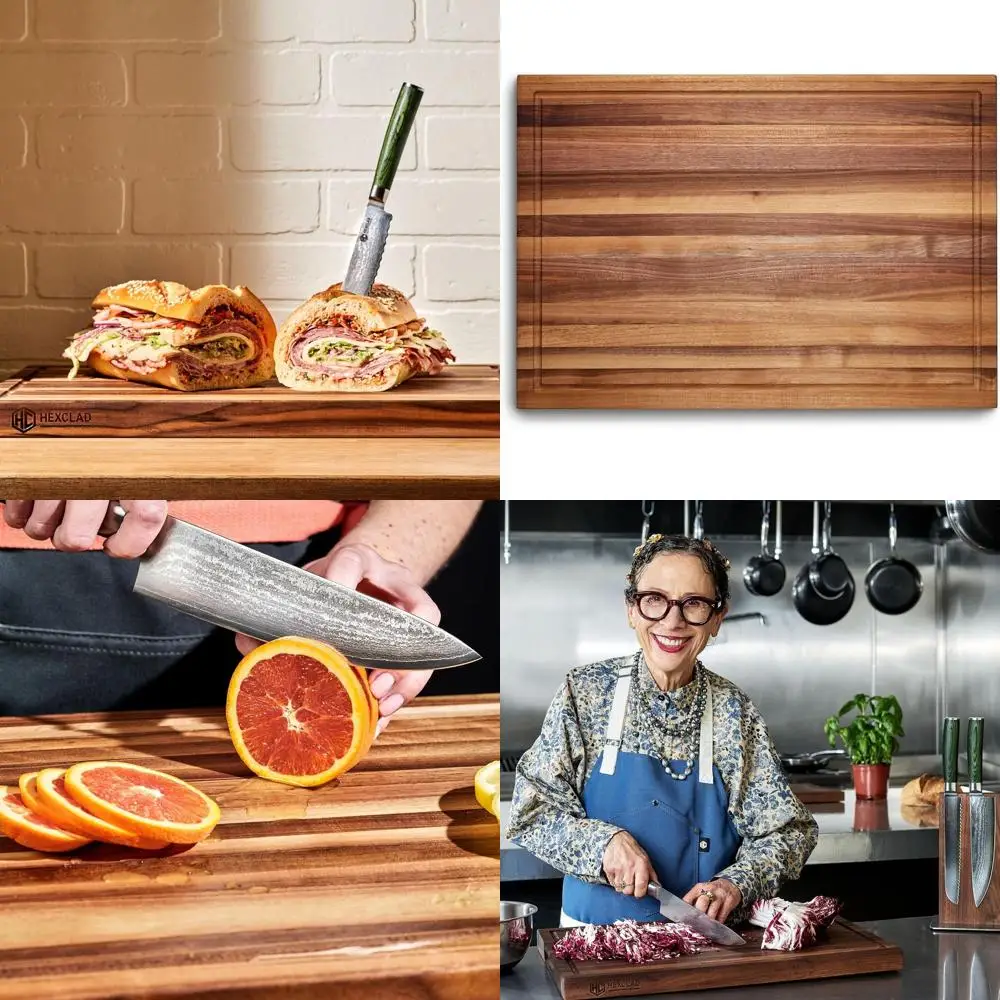 Прочная двусторонняя разделочная доска из орехового дерева с канавкой для сока и ручками, 13,75x19,5
Прочная двусторонняя разделочная доска из орехового дерева с канавкой для сока и ручками, 13,75x19,5