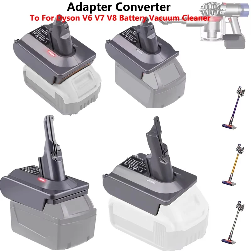Battery AdapterAdapter For Dewalt/Milwaukee 18V Lithium Battery Converter To For Dyson V6 V7 V8 Battery Cordless Vacuum Cleaner
Battery AdapterAdapter For Dewalt/Milwaukee 18V Lithium Battery Converter To For Dyson V6 V7 V8 Battery Cordless Vacuum Cleaner