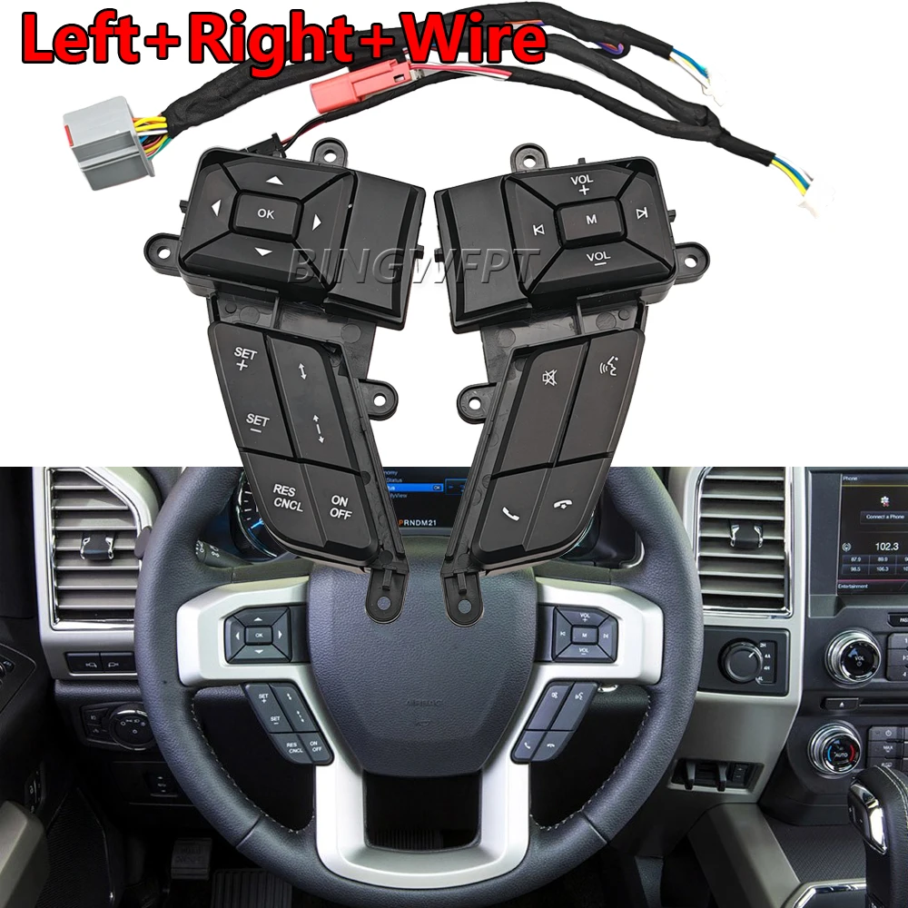 Steering Wheel Cruise Control Switch Button FL3T-9E740-ECW FL3T-9E740-BBW For Ford F150 SUPER,250 350 2015-2019 Car Accessories
Steering Wheel Cruise Control Switch Button FL3T-9E740-ECW FL3T-9E740-BBW For Ford F150 SUPER,250 350 2015-2019 Car Accessories