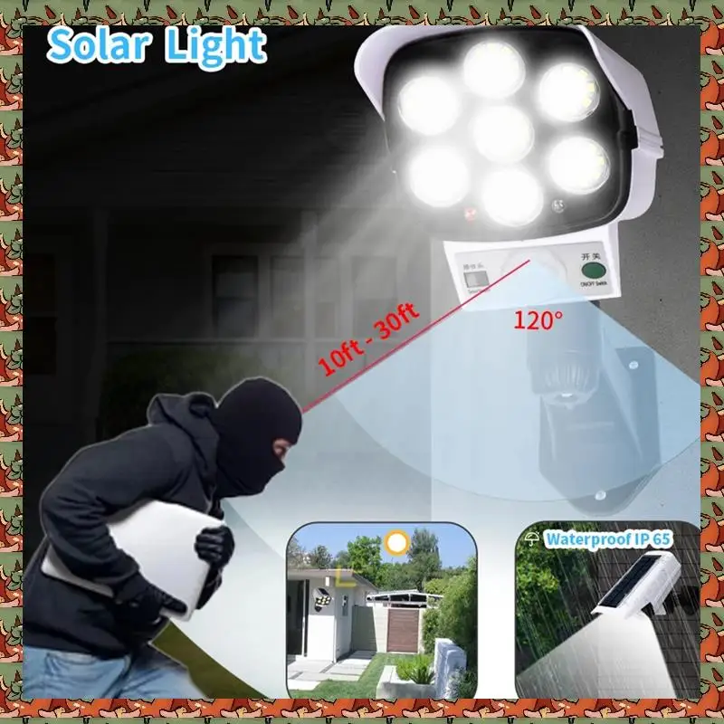 1PCS Outdoor Solar Ligths 77Led PIR Motion Sensor Lamp Simulation Camera Solar Wall Light Waterproof Garden Decor Lights Durable
1PCS Outdoor Solar Ligths 77Led PIR Motion Sensor Lamp Simulation Camera Solar Wall Light Waterproof Garden Decor Lights Durable