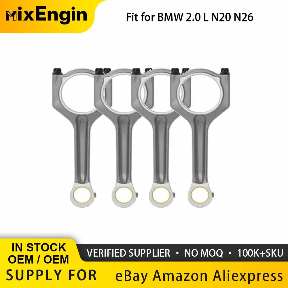 Cars Accessories 4Pcs Con Rods Connecting Rod SET Fit 2.0 L N20 N26 L4 Gas For BMW 220i 328i 420i X3 X4 E84 F10 F30 F32 2.0L
Cars Accessories 4Pcs Con Rods Connecting Rod SET Fit 2.0 L N20 N26 L4 Gas For BMW 220i 328i 420i X3 X4 E84 F10 F30 F32 2.0L
