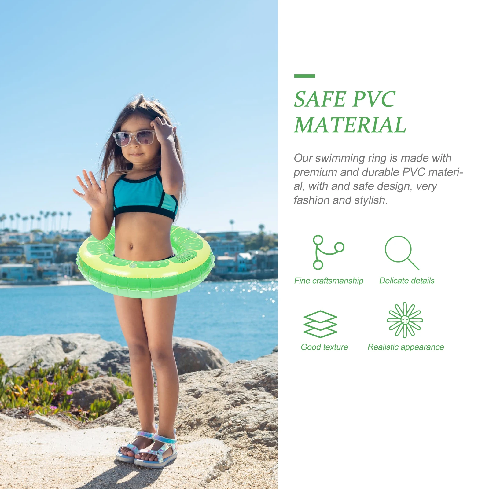 Inflatable Swim Ring Lightweight Portable Swimming Pool Accessories PVC Floats Circle Floaty Safe Summer Beach Party Fun
Inflatable Swim Ring Lightweight Portable Swimming Pool Accessories PVC Floats Circle Floaty Safe Summer Beach Party Fun