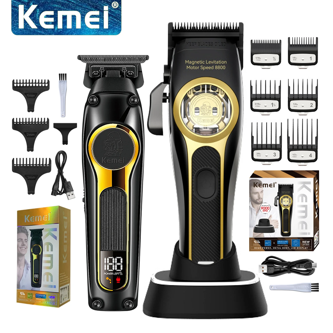 Kemei перезаряжаемые машинки для стрижки волос, профессиональный электрический триммер с лезвием DLC, мужская парикмахерская, беспроводная бритва KM-2373 KM-2351
Kemei перезаряжаемые машинки для стрижки волос, профессиональный электрический триммер с лезвием DLC, мужская парикмахерская, беспроводная бритва KM-2373 KM-2351