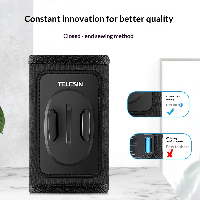 TELESIN 360° Rotation Backpack Strap Mount: Universal Fit for GoPro Hero 13-5, Insta360, DJI Osmo Action & More
TELESIN 360° Rotation Backpack Strap Mount: Universal Fit for GoPro Hero 13-5, Insta360, DJI Osmo Action & More