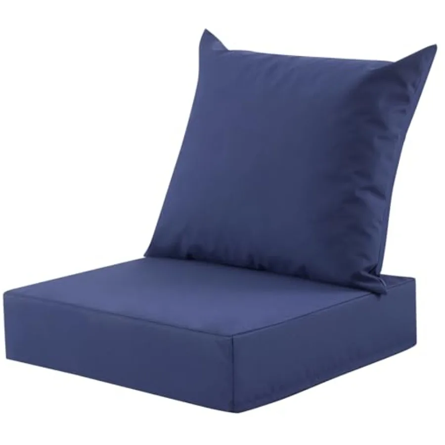 Outdoor Deep Seat Cushion Set for Patio Chair and Sofa, Polyester Fabric, Navy Blue, Water-Resistant Fade-Resistant with Remova
Outdoor Deep Seat Cushion Set for Patio Chair and Sofa, Polyester Fabric, Navy Blue, Water-Resistant Fade-Resistant with Remova