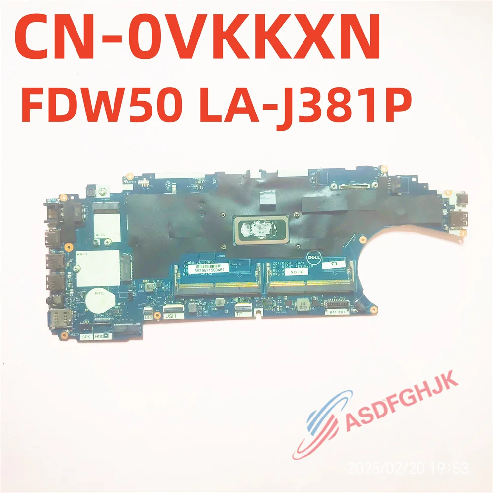 Оригинальная материнская плата VKKXN 0VKKXN CN-0VKKXN для Dell Latitude 5510 с процессором i5-10310U FDW50 LA-J381P, тест в порядке
Оригинальная материнская плата VKKXN 0VKKXN CN-0VKKXN для Dell Latitude 5510 с процессором i5-10310U FDW50 LA-J381P, тест в порядке