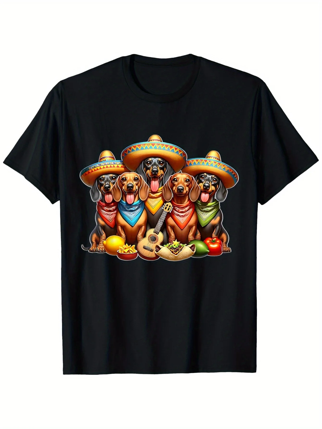 Cinco De Mayo Dachshund T-Shirt - 5 Dogs in Sombreros/Maracas, 100% Cotton, S-3XL Funny Tee
Cinco De Mayo Dachshund T-Shirt - 5 Dogs in Sombreros/Maracas, 100% Cotton, S-3XL Funny Tee