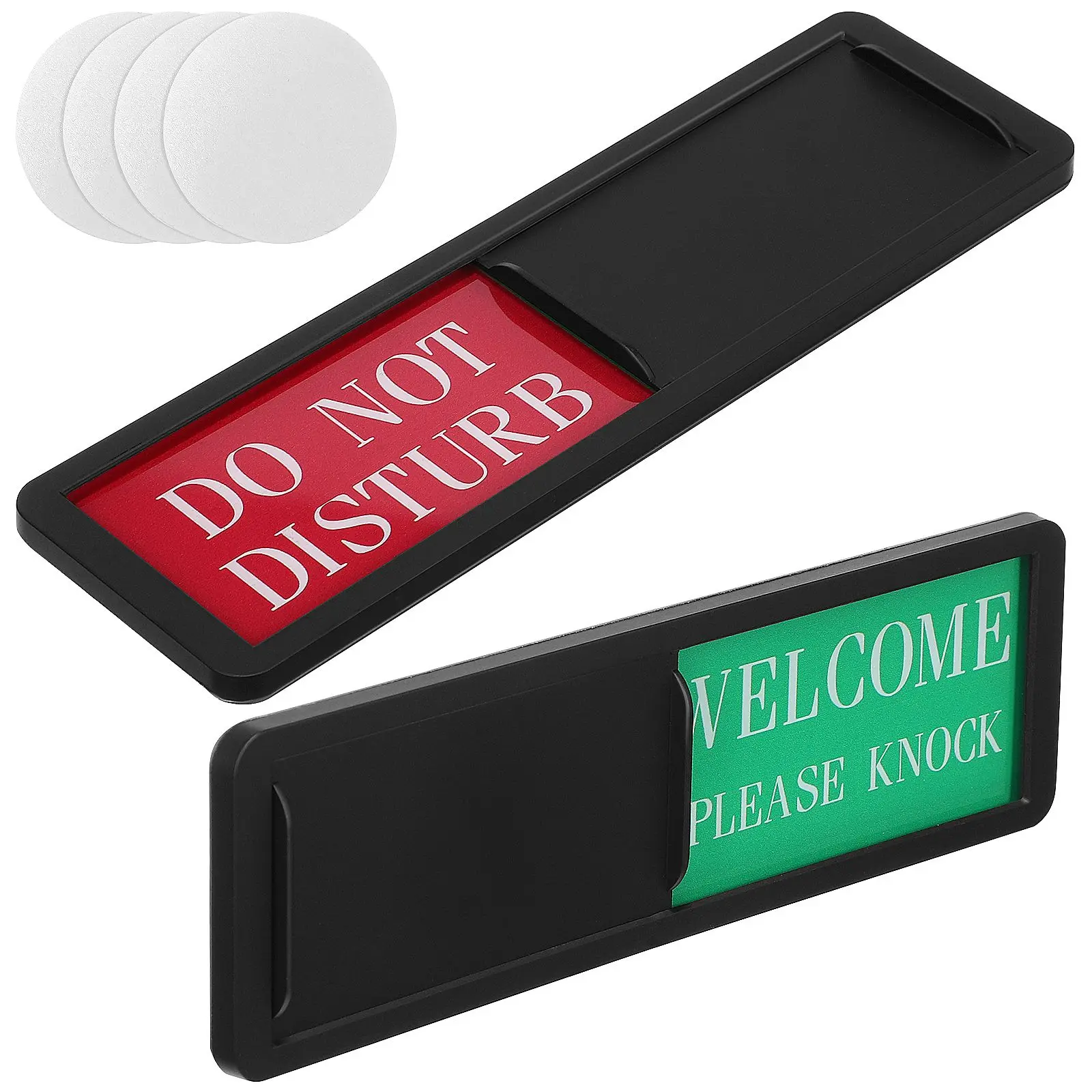 2 Pcs Door Signs Slider Black Red Green Do Not Disturb Welcome Please Knock Easy Install Long Last ABS Office Hotel Home Use
2 Pcs Door Signs Slider Black Red Green Do Not Disturb Welcome Please Knock Easy Install Long Last ABS Office Hotel Home Use