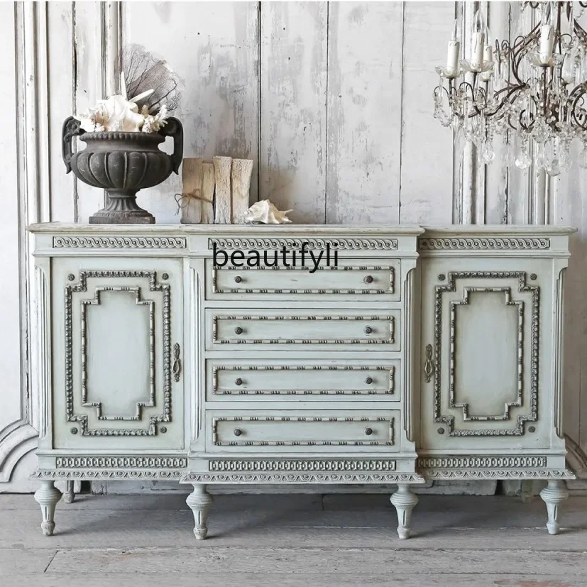 VFrench Retro Solid Wood Sideboard TV Cabinet Home Light Luxury Lobby Locker
VFrench Retro Solid Wood Sideboard TV Cabinet Home Light Luxury Lobby Locker