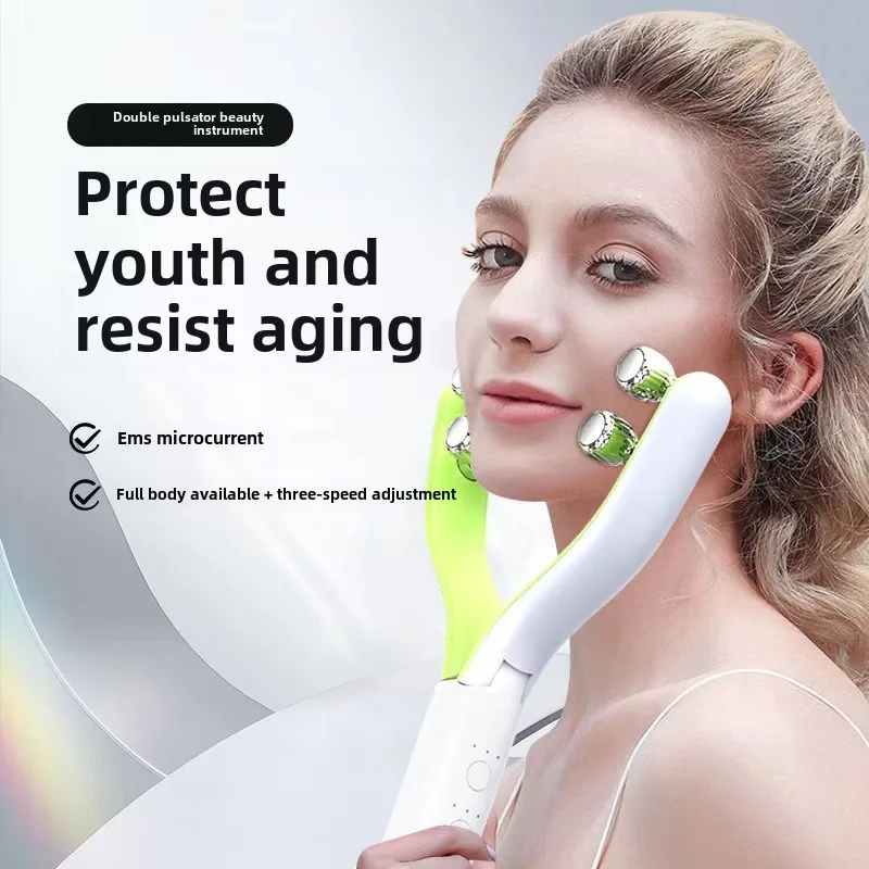 Wave Wheel Beauty Instrument Double Roller Face Slimming Instrument Face Massager Small V Face Micro Current Beauty Instrument
Wave Wheel Beauty Instrument Double Roller Face Slimming Instrument Face Massager Small V Face Micro Current Beauty Instrument