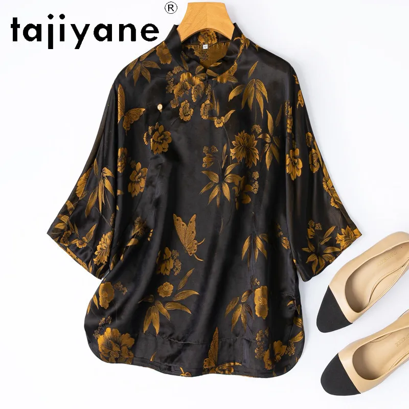 TAJIYANE 35% Mulberry Silk 65% Rayon Shirt Women New Chinese Style Blouse Old Satin Casual Tops 2026 Summer Woman Clothes одежда
TAJIYANE 35% Mulberry Silk 65% Rayon Shirt Women New Chinese Style Blouse Old Satin Casual Tops 2026 Summer Woman Clothes одежда