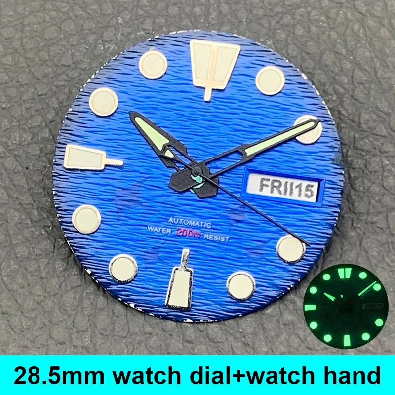 Green Luminous Dial Mod Blue Watch Dial and Watch Hand Fits 4R 7S 4R NH34 NH35 NH36 Movement Crown at 3.0 / 4.1 /3.8 o'clock
Green Luminous Dial Mod Blue Watch Dial and Watch Hand Fits 4R 7S 4R NH34 NH35 NH36 Movement Crown at 3.0 / 4.1 /3.8 o'clock