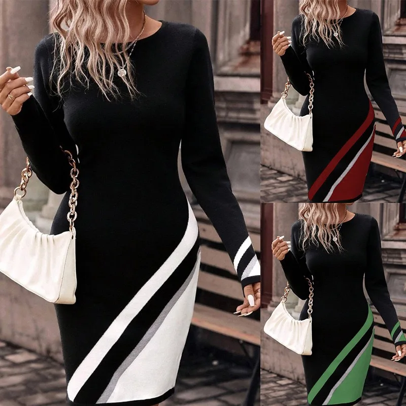 2025 new European and American style French V-neck long sleeved hip hugging skirt contrasting color waist cinching dress
2025 new European and American style French V-neck long sleeved hip hugging skirt contrasting color waist cinching dress