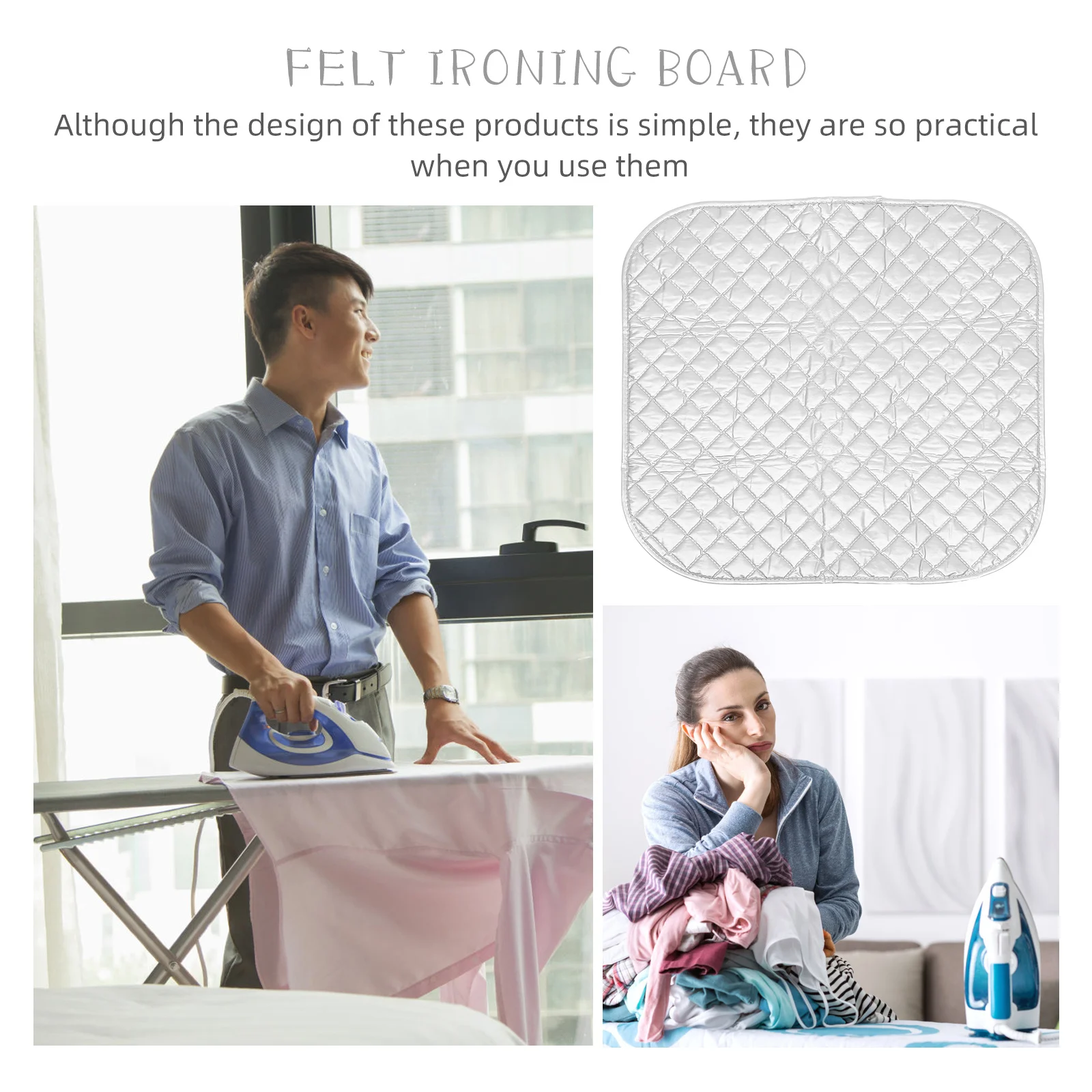 2Pcs Compact Insulated Ironing Mat Silver-Coated Cotton Fabric Heat-Resistant Protective Layer for Table Use Travel-Friendly
2Pcs Compact Insulated Ironing Mat Silver-Coated Cotton Fabric Heat-Resistant Protective Layer for Table Use Travel-Friendly