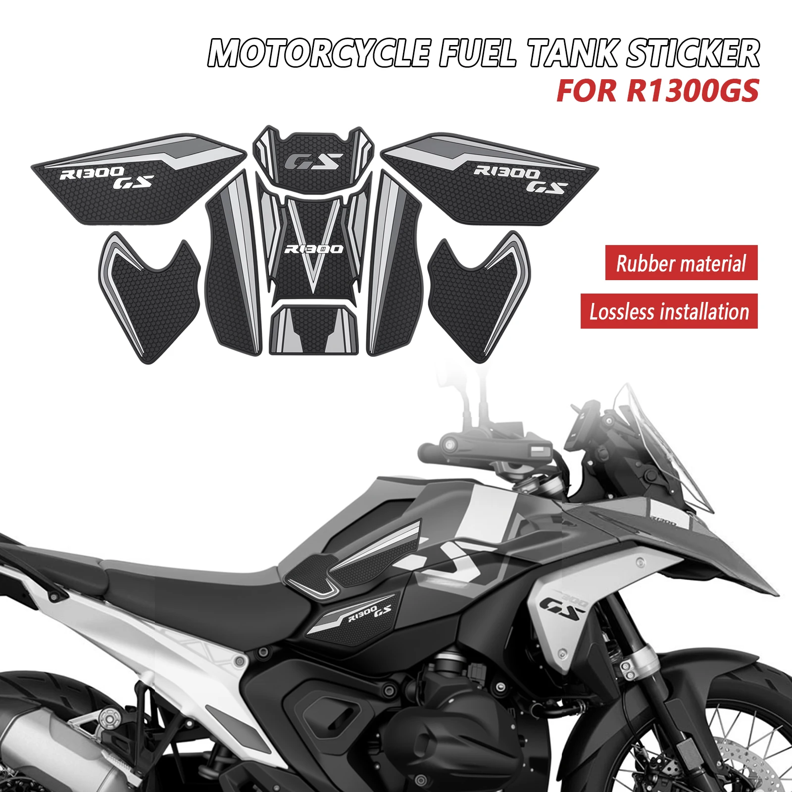 For BMW R1300 GS R1300GS 2023 2024 Accessories Motorcycle Fuel Tank Pad Protective Sticker Kit Non-slip Side Fuel Tank Sticker
For BMW R1300 GS R1300GS 2023 2024 Accessories Motorcycle Fuel Tank Pad Protective Sticker Kit Non-slip Side Fuel Tank Sticker