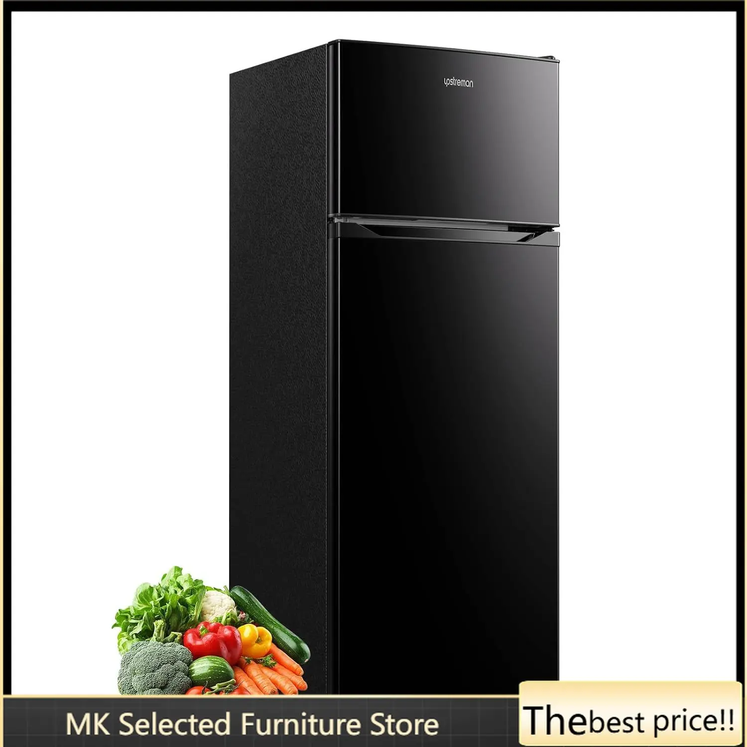 7.7 Cu.Ft. Refrigerator with Freezer, Double Door Fridge, Adjustable Thermostat, Large Capacity, Reversible Door Swing,, Custom
7.7 Cu.Ft. Refrigerator with Freezer, Double Door Fridge, Adjustable Thermostat, Large Capacity, Reversible Door Swing,, Custom