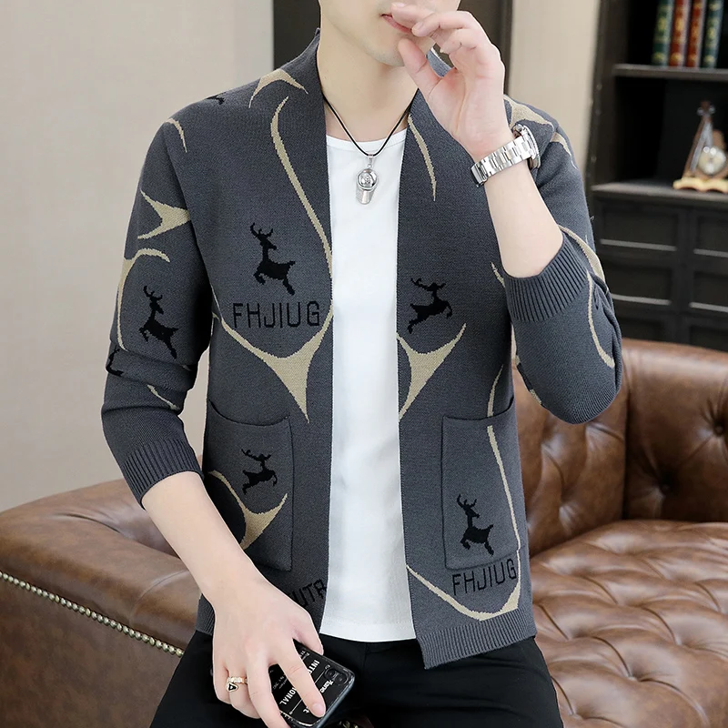 New Fashion trend Men's Knitted Cardigan Sweater Round neck Autumn Winter Slim Casual Print Sweater Coats Street Knitted Jacket
New Fashion trend Men's Knitted Cardigan Sweater Round neck Autumn Winter Slim Casual Print Sweater Coats Street Knitted Jacket