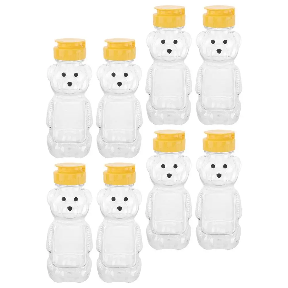 8 Pcs Bear Shaped Honey Jars Clear Storage Bottle for Drinks Juice Milk Tea Party Supplies Kitchen Gadgets Set
8 Pcs Bear Shaped Honey Jars Clear Storage Bottle for Drinks Juice Milk Tea Party Supplies Kitchen Gadgets Set