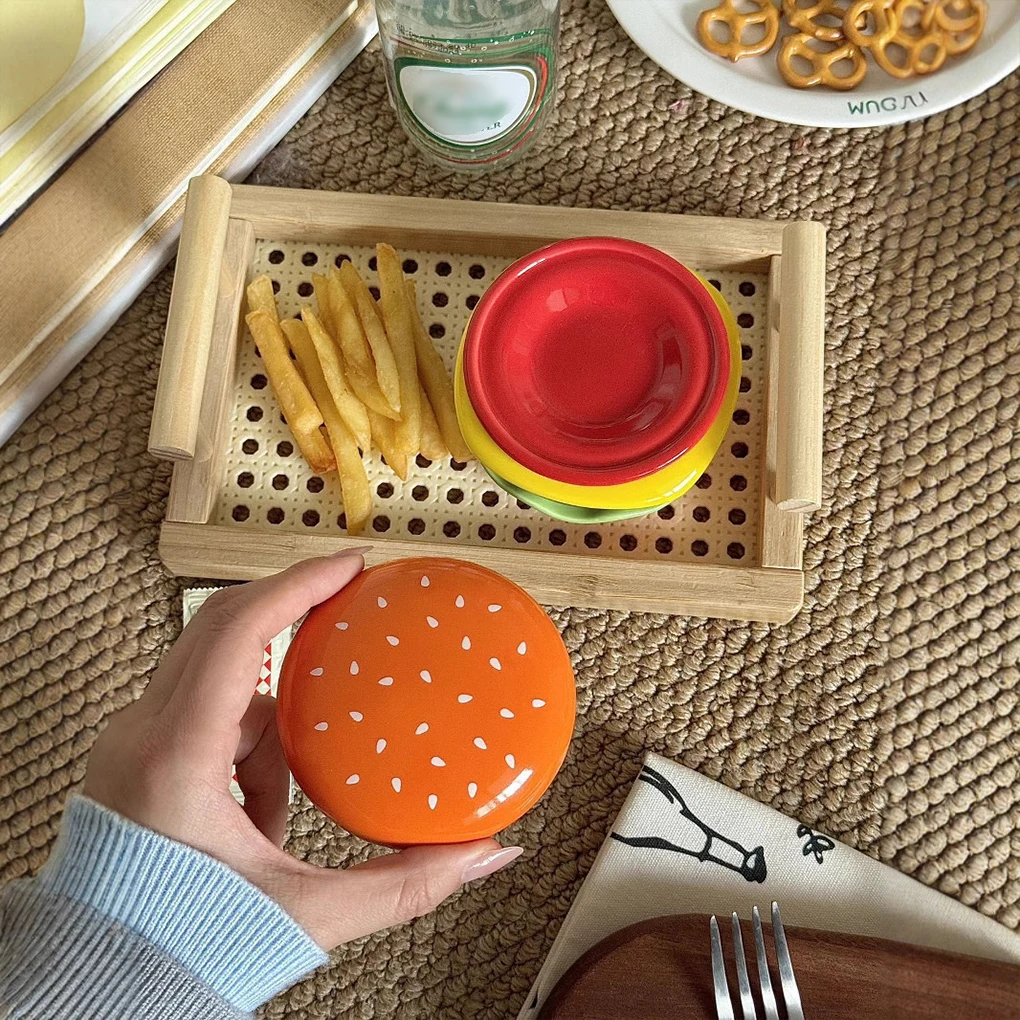 Creative Burger Shape Sauce Bowl Tableware Set 6-Layer Stackable Dish Ceramic Flavor Dish Dipping Sauce Seasoning Small Dish
Creative Burger Shape Sauce Bowl Tableware Set 6-Layer Stackable Dish Ceramic Flavor Dish Dipping Sauce Seasoning Small Dish
