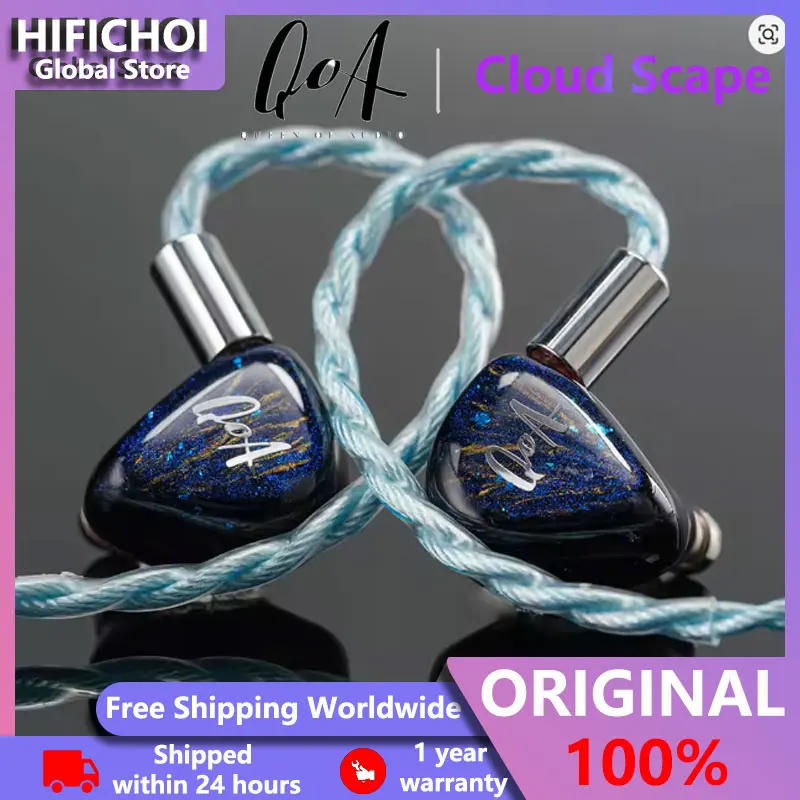 QoA Cloud Scape 1DD + Planar Hybrid Driver IEMs In-ear HIFI Wired Earphone with 6N Monocrystalline Silver-Plated Copper Cable
QoA Cloud Scape 1DD + Planar Hybrid Driver IEMs In-ear HIFI Wired Earphone with 6N Monocrystalline Silver-Plated Copper Cable