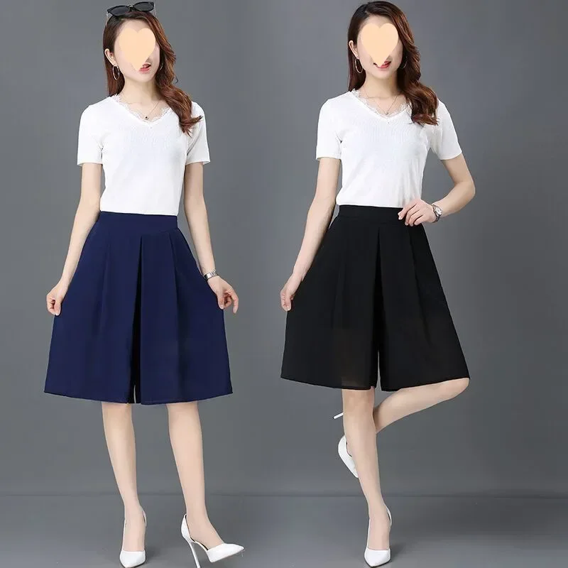 Korean Fashion Summer Women Oversized Chiffon Skirt Pants High Waist Wide Leg Versatile Solid Blue Streetwear Casual Trousers
Korean Fashion Summer Women Oversized Chiffon Skirt Pants High Waist Wide Leg Versatile Solid Blue Streetwear Casual Trousers