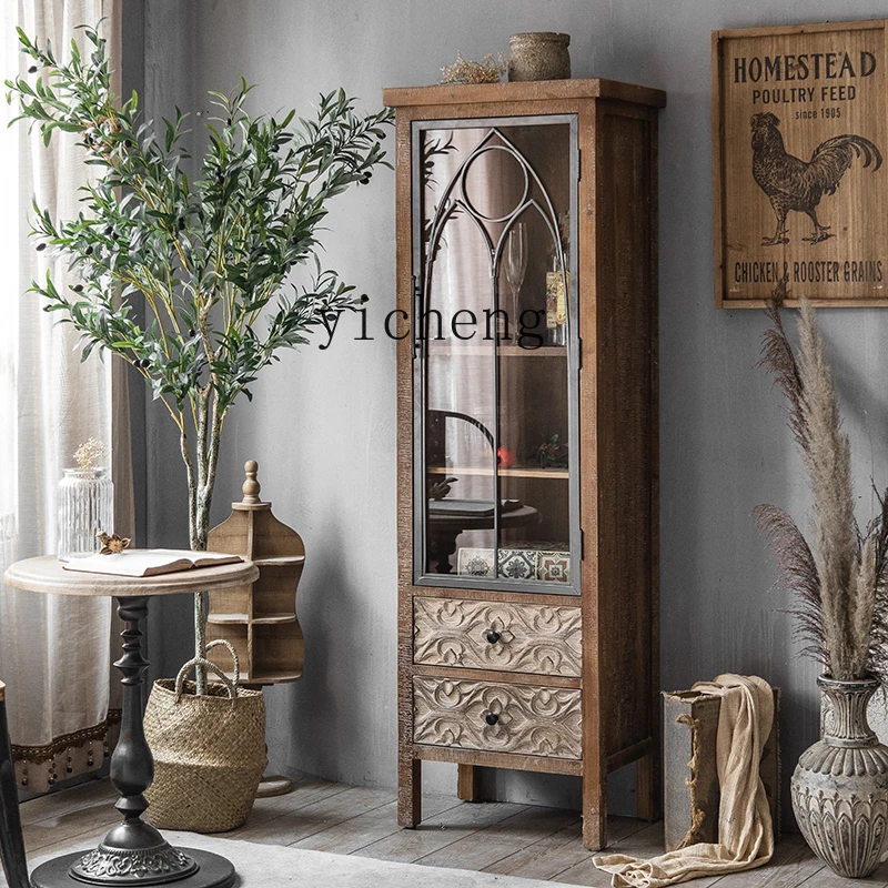 LSL solid wood bantam cabinet wine cabinet wrought iron carved glass door storage living room wall dining side cabinet
LSL solid wood bantam cabinet wine cabinet wrought iron carved glass door storage living room wall dining side cabinet