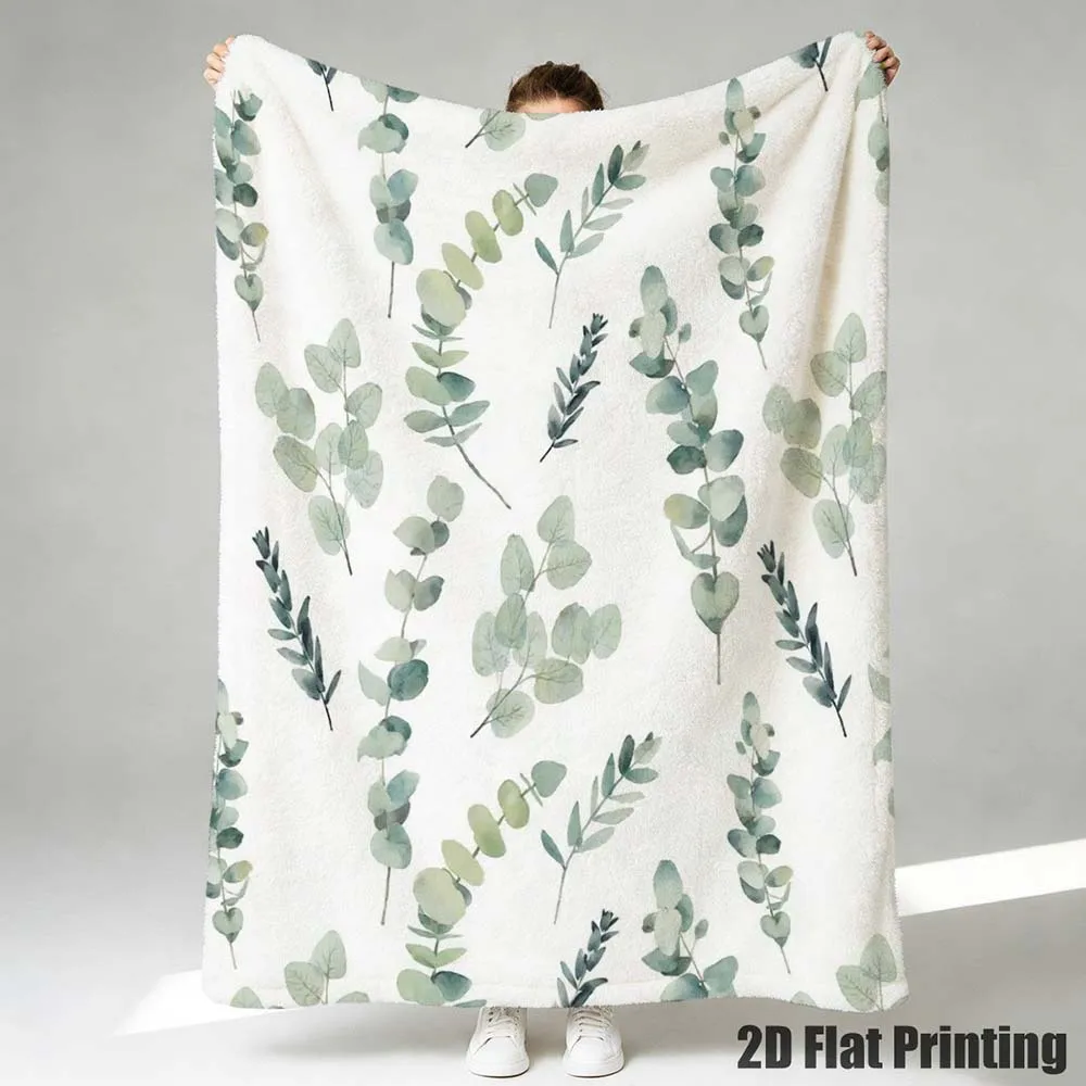 1pc Soft Eucalyptus Leaf Print Flannel Blanket Cozy Warm Home Decor Throw Blanket for Bedroom Living Room
1pc Soft Eucalyptus Leaf Print Flannel Blanket Cozy Warm Home Decor Throw Blanket for Bedroom Living Room