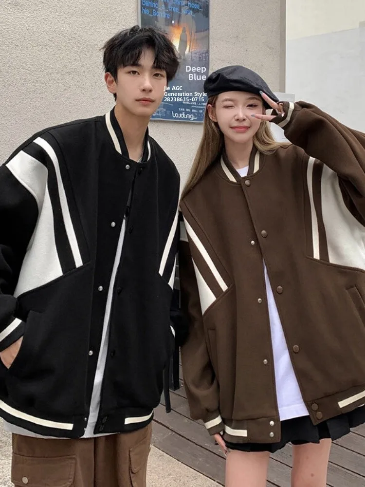Retro American Couple's Baseball Jaet Men's Spring 2025 Trendy High-End Versatile Haome Jaet Outerwear Color Blo
Retro American Couple's Baseball Jaet Men's Spring 2025 Trendy High-End Versatile Haome Jaet Outerwear Color Blo