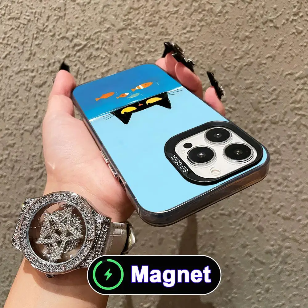 Funny Cat Phone Case for iPhone 17 16 15 14 13 12 11 Air Pro Max Plus Colorful Silver MagSafe Cover
Funny Cat Phone Case for iPhone 17 16 15 14 13 12 11 Air Pro Max Plus Colorful Silver MagSafe Cover