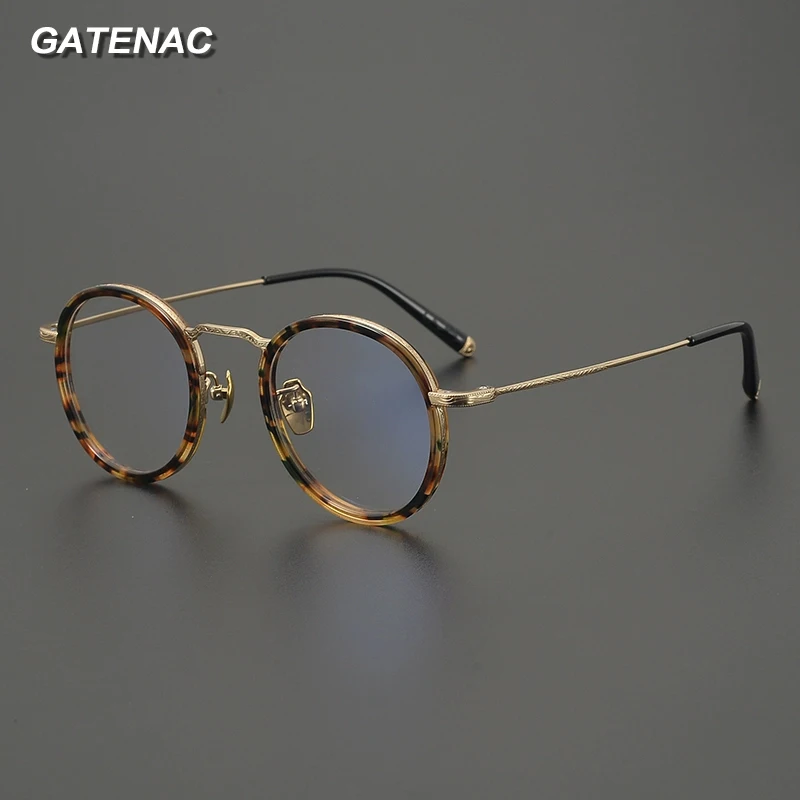 Handmade Titanium Glasses Frame Men Vintage Round Reading Glasses Prescription Eyeglasses Women Luxury Brand Designer Eyewear
Handmade Titanium Glasses Frame Men Vintage Round Reading Glasses Prescription Eyeglasses Women Luxury Brand Designer Eyewear