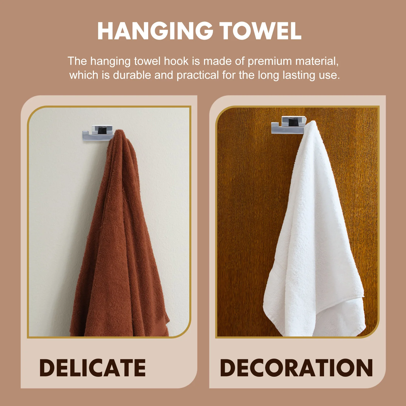 Stainless Steel Bathroom Wall Mount Heavy Duty Hanging Hook For Home Space-Saving Durable Metal Hanger Multipurpose Wall-Mounted
Stainless Steel Bathroom Wall Mount Heavy Duty Hanging Hook For Home Space-Saving Durable Metal Hanger Multipurpose Wall-Mounted