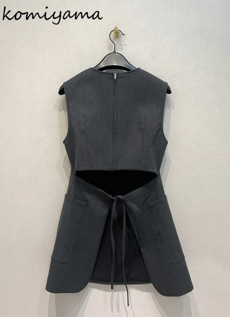 Back Lace-up Vest Outerwears O-neck Sleeveless Ropa Mujer Spring New Jacket Women Tank Chaquetas Simple Fashion Jackets
Back Lace-up Vest Outerwears O-neck Sleeveless Ropa Mujer Spring New Jacket Women Tank Chaquetas Simple Fashion Jackets