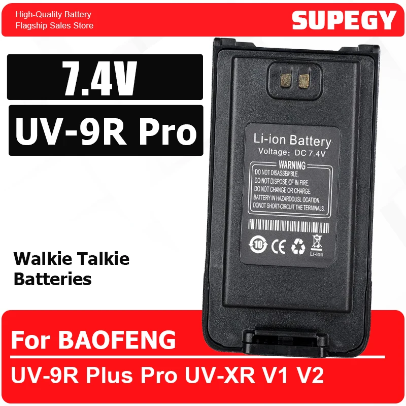 Baofeng Walkie Talkie UV-9R Pro V1 V2 Battery 7.4V Li-ion Support Type-C Charge for Baofeng UV-9R Plus Pro UV-XR Portable
Baofeng Walkie Talkie UV-9R Pro V1 V2 Battery 7.4V Li-ion Support Type-C Charge for Baofeng UV-9R Plus Pro UV-XR Portable