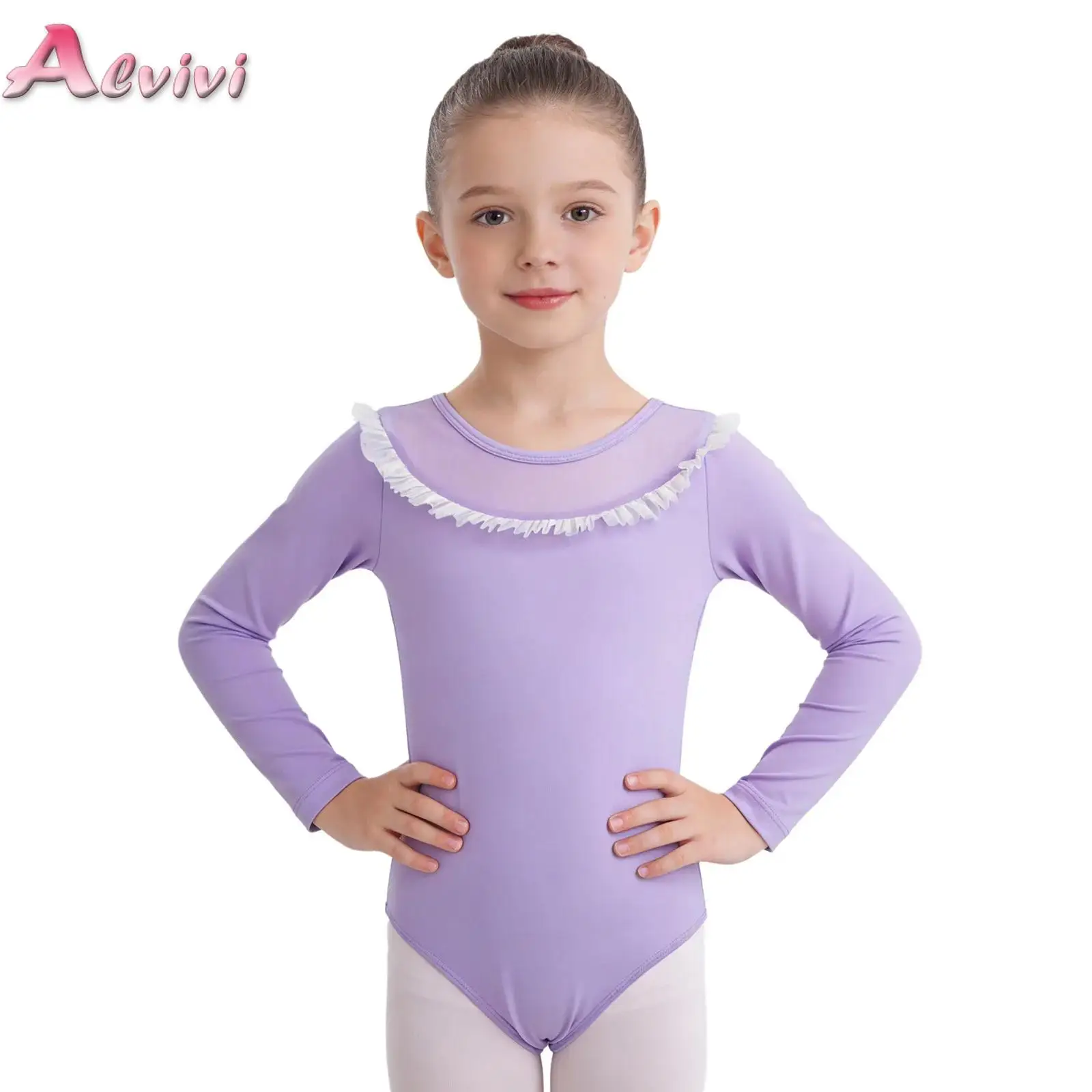 Kids Girls Tulle Frilly Ballet Leotard Sheer Mesh Patchwork Long Sleeve Bodysuit for Dance Gymnastics Practice Figure Skating
Kids Girls Tulle Frilly Ballet Leotard Sheer Mesh Patchwork Long Sleeve Bodysuit for Dance Gymnastics Practice Figure Skating