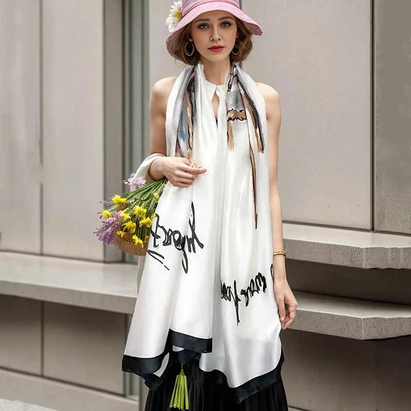 Fashion 2024 New Beach Stoles Women Scarf Silk See-through Printing Female Thin Foulard Hijab Wraps Pashmina Shawl Scarves L37
Fashion 2024 New Beach Stoles Women Scarf Silk See-through Printing Female Thin Foulard Hijab Wraps Pashmina Shawl Scarves L37