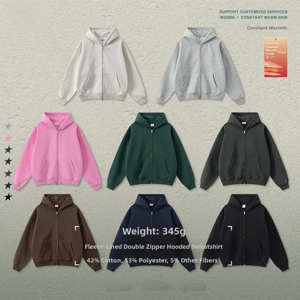 Men's Boxy Fit Hoodie Jaet Autumn Winter Casual Zipper Fce Lined Double Headed Zipper Sweatirt Outerwear for Youth
Men's Boxy Fit Hoodie Jaet Autumn Winter Casual Zipper Fce Lined Double Headed Zipper Sweatirt Outerwear for Youth