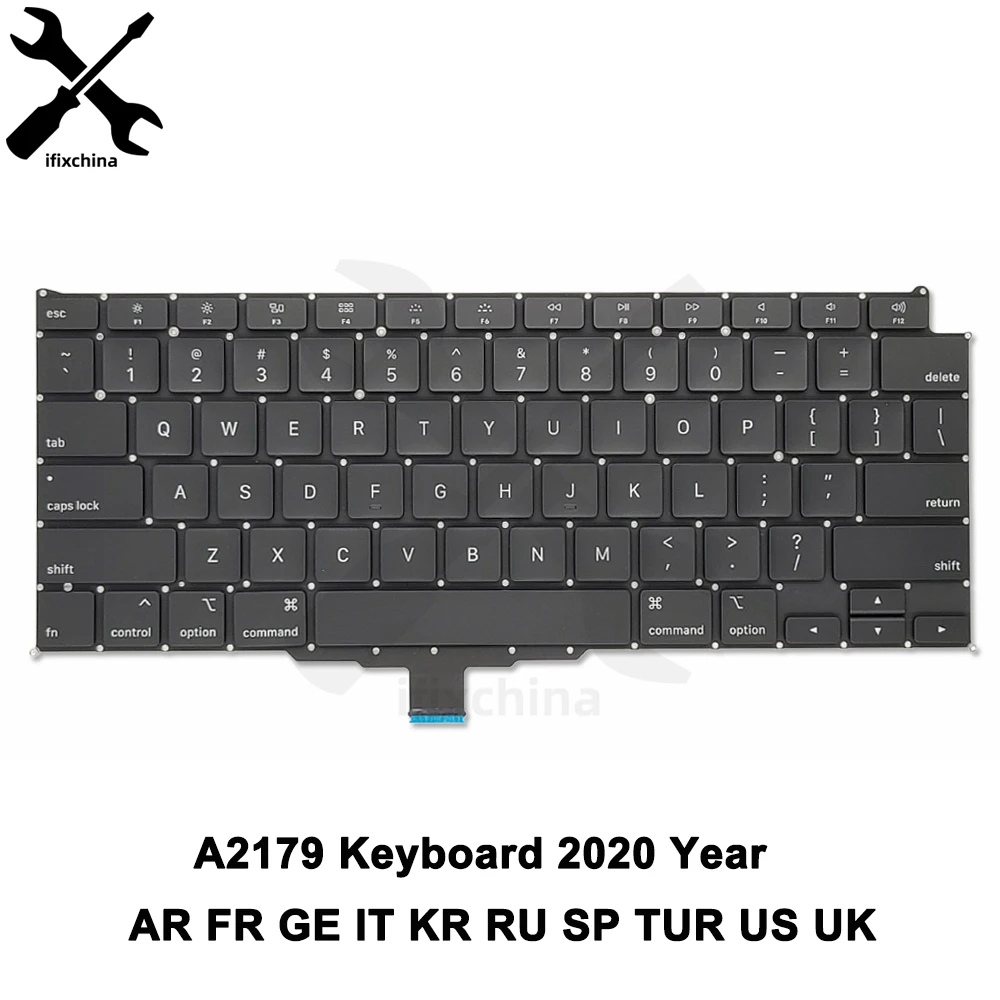 Клавиатура для ноутбука A2179, сменная клавиатура для Macbook Air Retina 13 дюймов A2179, US UK RU FR SP IT GER AR TR Макет 2019 EMC 3302
Клавиатура для ноутбука A2179, сменная клавиатура для Macbook Air Retina 13 дюймов A2179, US UK RU FR SP IT GER AR TR Макет 2019 EMC 3302