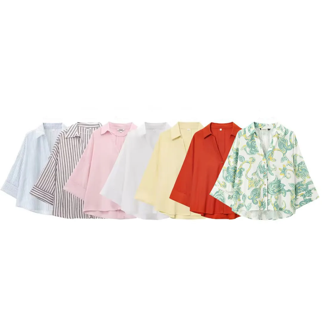 Withered Fashionable Temperament Women's Wholesale Simple Wide Sleeved Comfortable Shirt Top Blouses Women's Clothes
Withered Fashionable Temperament Women's Wholesale Simple Wide Sleeved Comfortable Shirt Top Blouses Women's Clothes
