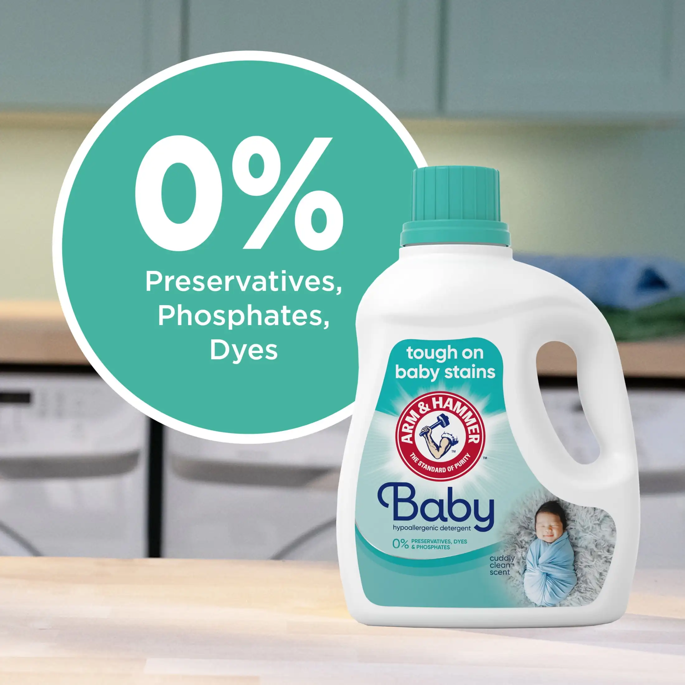 ICUTE-ARM & HAMMER Baby Hypoallergenic Liquid Laundry Detergent, 77 loads 100.5 fl oz
ICUTE-ARM & HAMMER Baby Hypoallergenic Liquid Laundry Detergent, 77 loads 100.5 fl oz