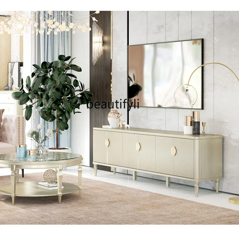 C American Light Luxury Solid Wood TV Cabinet Modern French Simplicity Coffee Table TV Stand Living Room Furniture Locker
C American Light Luxury Solid Wood TV Cabinet Modern French Simplicity Coffee Table TV Stand Living Room Furniture Locker