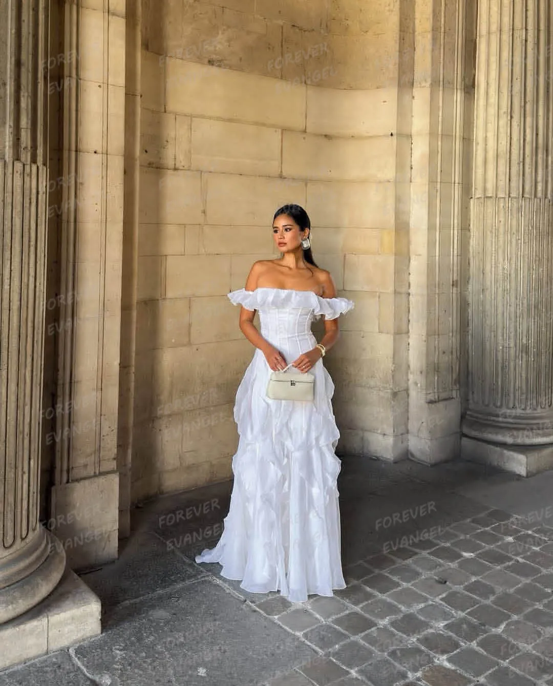Simple Wedding Dresses Woman's Ruffles A Line Bride Gowns Off Shoulder Sleeveless Boat Neck Customized Vestidos De Novia Mariée
Simple Wedding Dresses Woman's Ruffles A Line Bride Gowns Off Shoulder Sleeveless Boat Neck Customized Vestidos De Novia Mariée