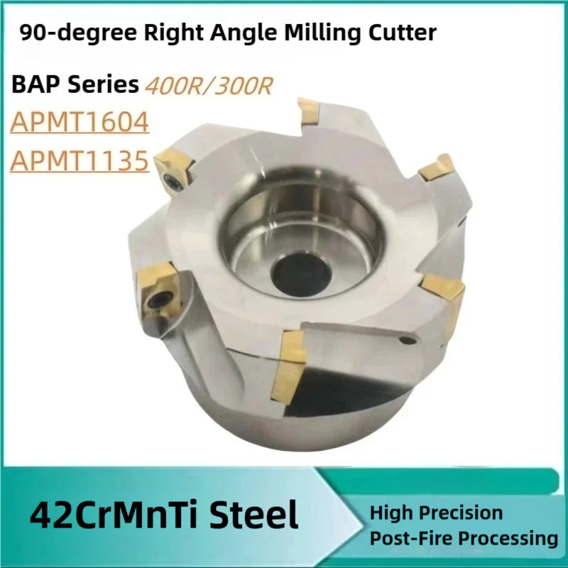 BAP300/400R 50 63 80 CNC milling cutter disc 90 degree right Angle milling cutter head equipped milling cutter inserts
BAP300/400R 50 63 80 CNC milling cutter disc 90 degree right Angle milling cutter head equipped milling cutter inserts