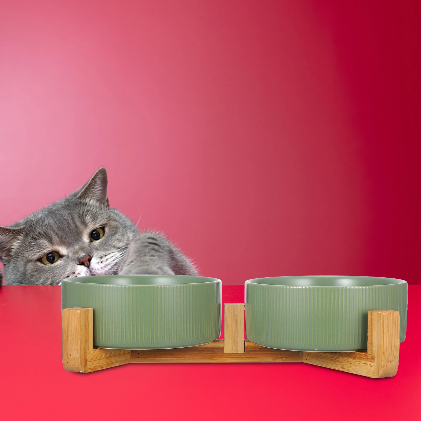 1Set Ceramic Cat Bowl with Wood Stand Portable Pet Food Water Dish Household Feeding Holder for Cats Dogs Indoor Use
1Set Ceramic Cat Bowl with Wood Stand Portable Pet Food Water Dish Household Feeding Holder for Cats Dogs Indoor Use