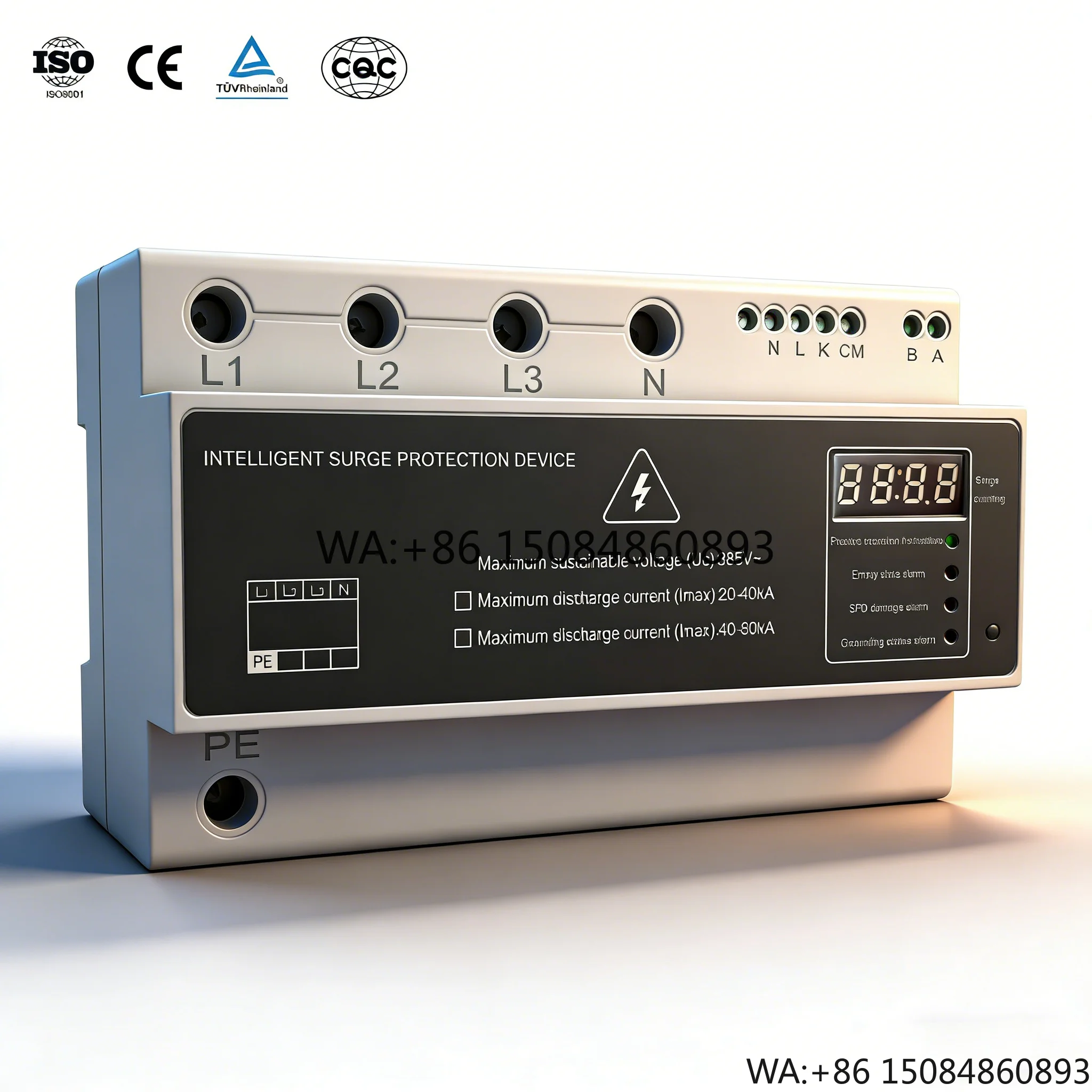 Intelligent T2 385V SPD Lightning Surge Protector 80000A for Solar PV System & Power Distribution Protection
Intelligent T2 385V SPD Lightning Surge Protector 80000A for Solar PV System & Power Distribution Protection
