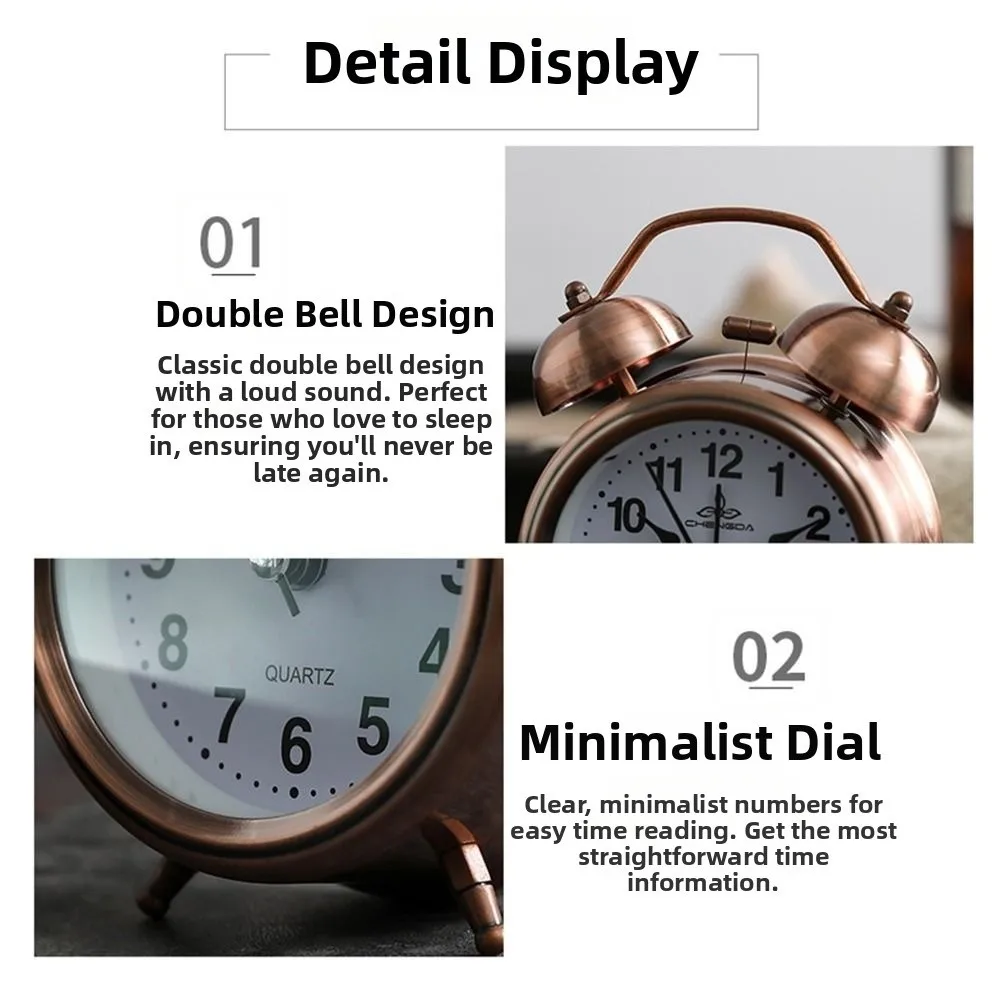 Креативный классический будильник, супер громкий бесшумный тип, звонок-будильник с ночником, металлический каркас, ретро-будильник
Креативный классический будильник, супер громкий бесшумный тип, звонок-будильник с ночником, металлический каркас, ретро-будильник