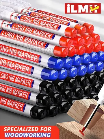 Marqueurs à tête longue à trou profond de 20mm, 1 à 40 pièces, pour stylo perforant en métal, étanche, salle de bains, décoration du bois, multi-usages