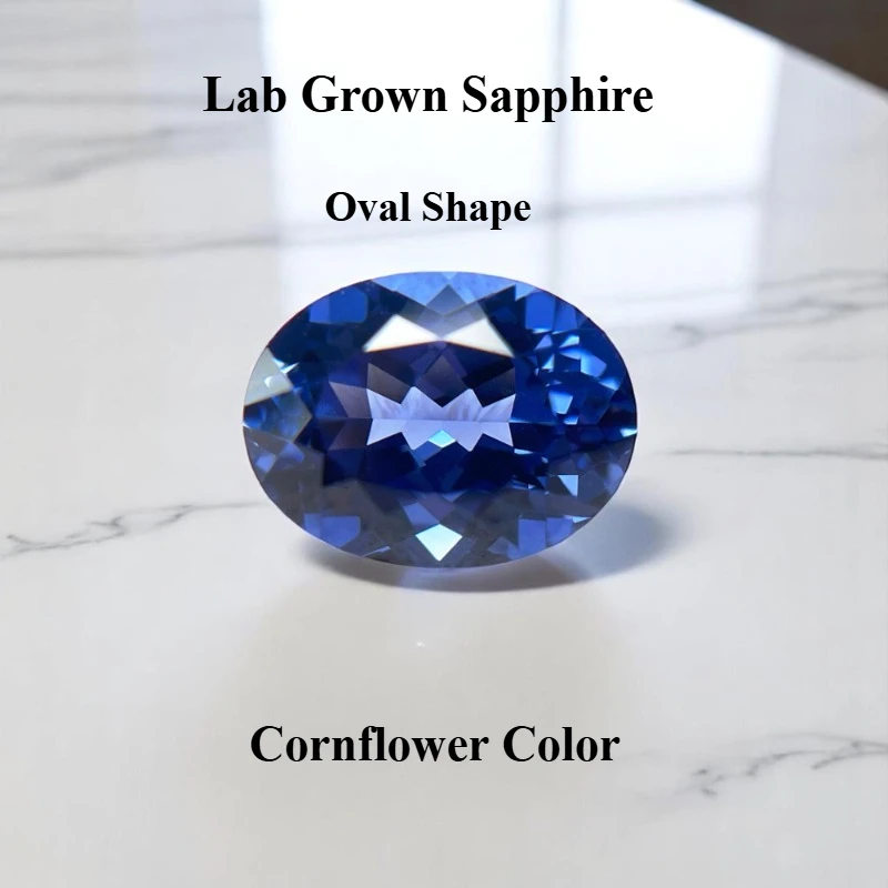 Lab Grown Sapphire Cornflower Color Oval Shaped Extremely Shiny Quality DIY Ring Necklace Earrings Main Materials Certificate
Lab Grown Sapphire Cornflower Color Oval Shaped Extremely Shiny Quality DIY Ring Necklace Earrings Main Materials Certificate