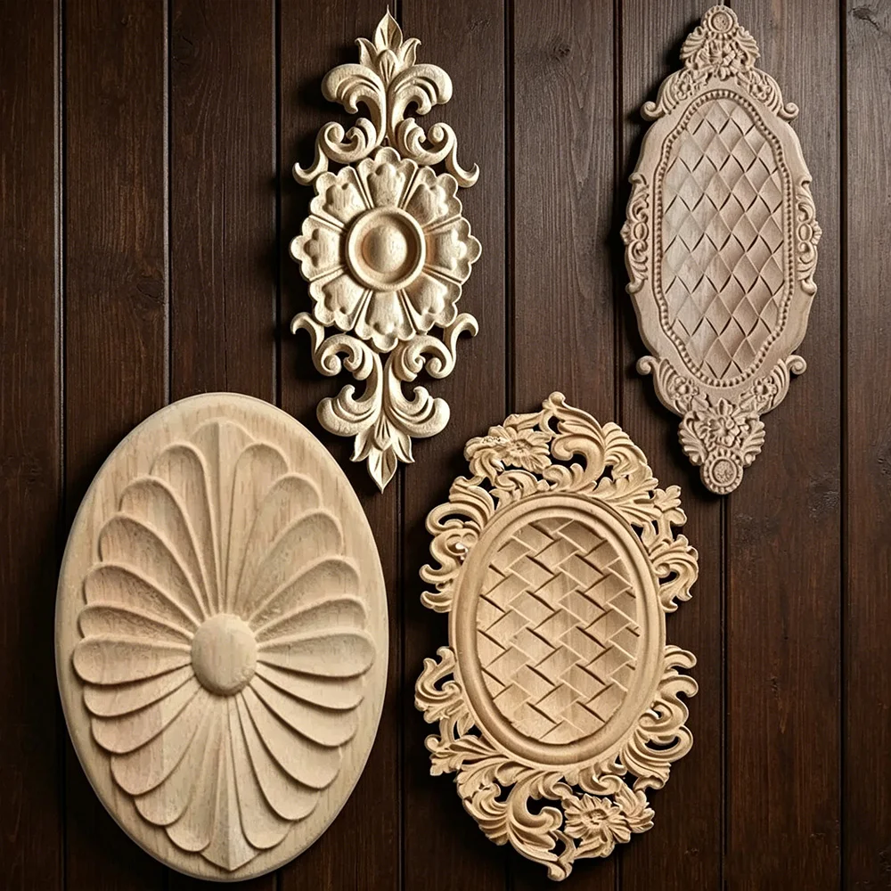 Wood Carving Applique Oval Decorative Flower Garden Decoration Door Home Furnishing European Relief Cabinet Miniature
Wood Carving Applique Oval Decorative Flower Garden Decoration Door Home Furnishing European Relief Cabinet Miniature